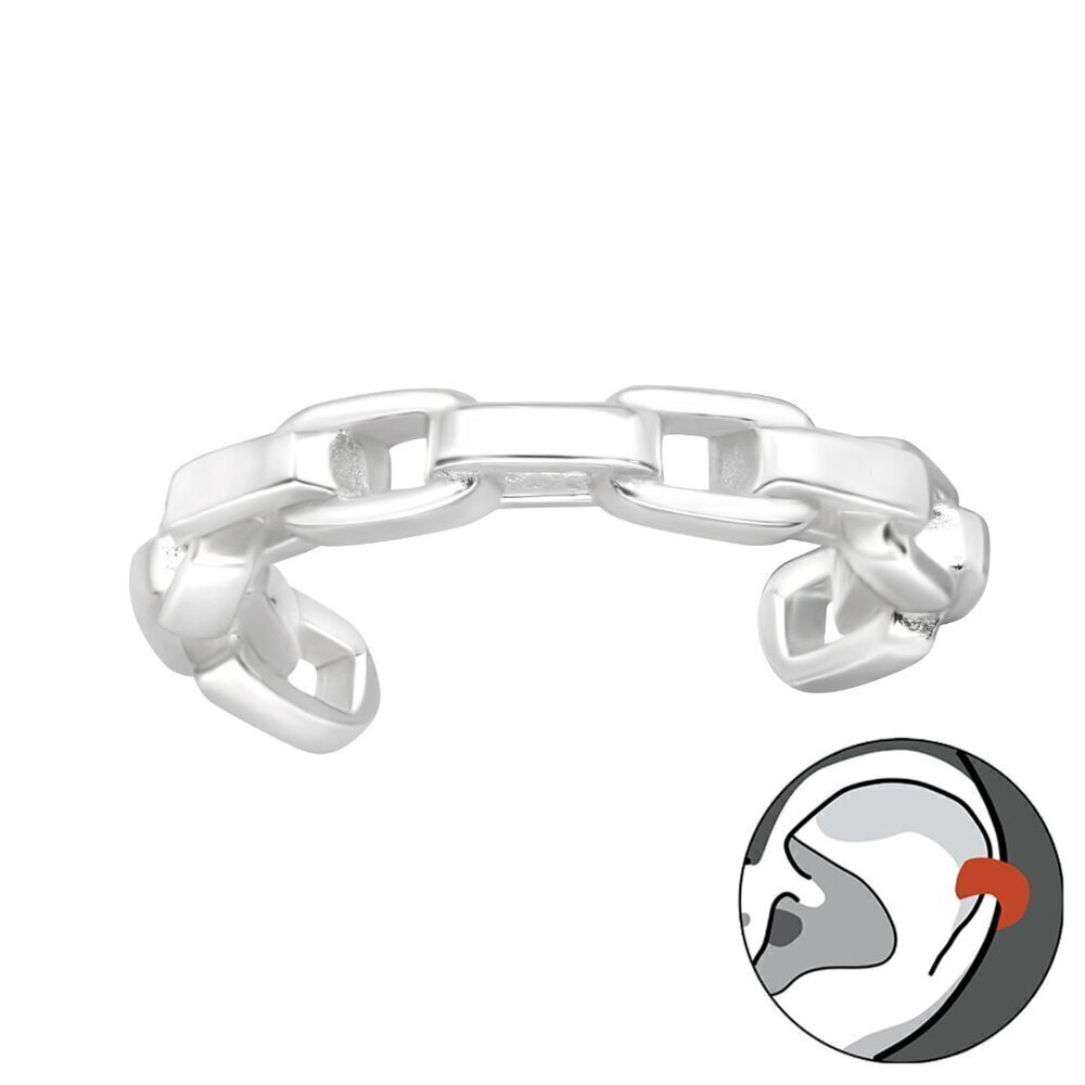Sterling Silver Chain Ear Cuff​